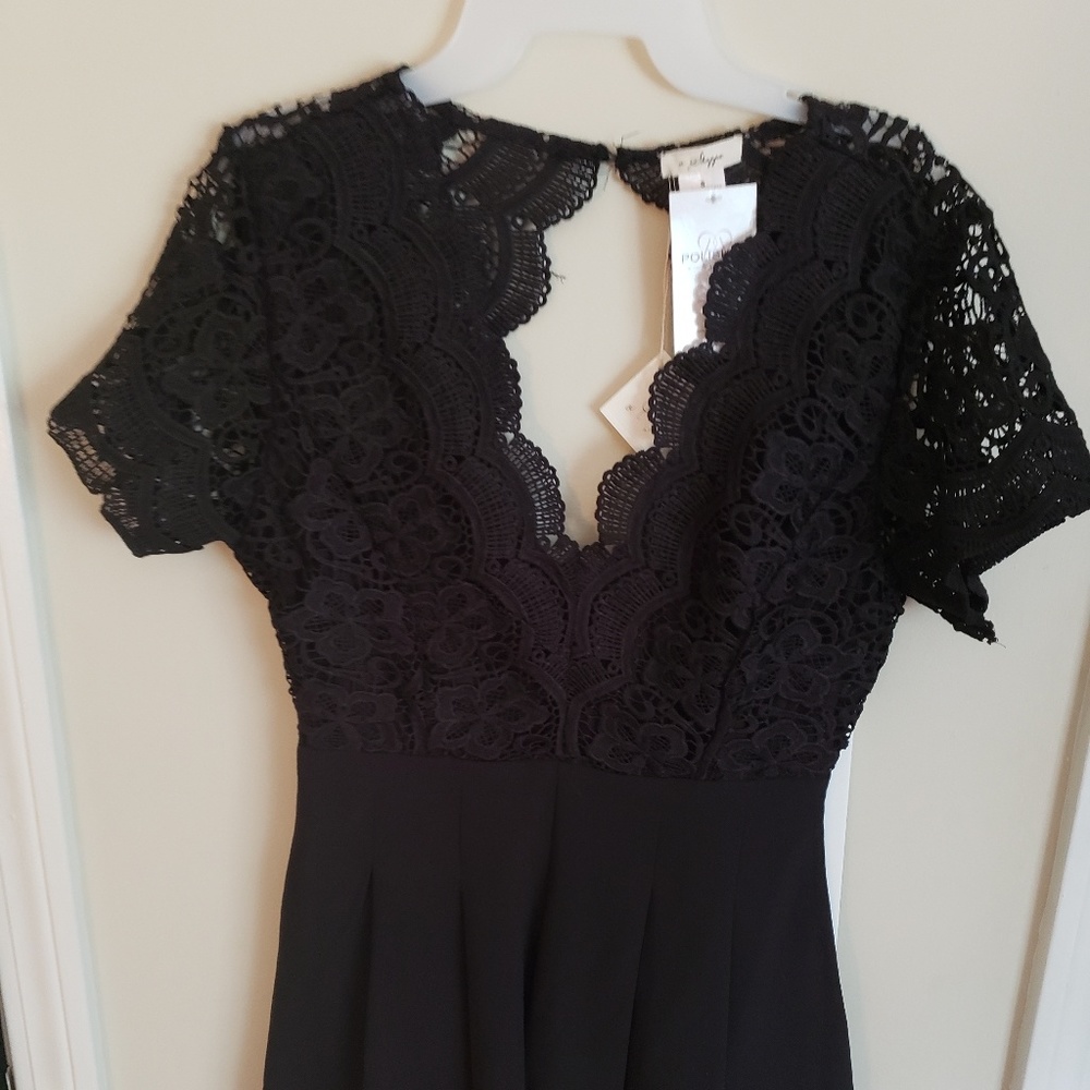 Black lace romper